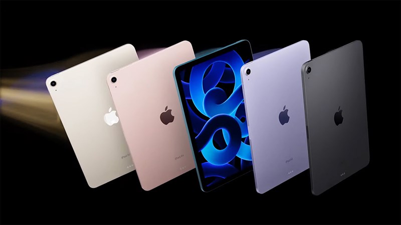 iPad Air 5 có 2 màu sắc mới là tím và xanh dương