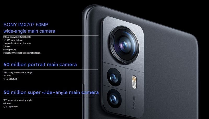 Thông số camera rò rỉ của Xiaomi 12 series phiên bản quốc tế. Nguồn: GSMArena.