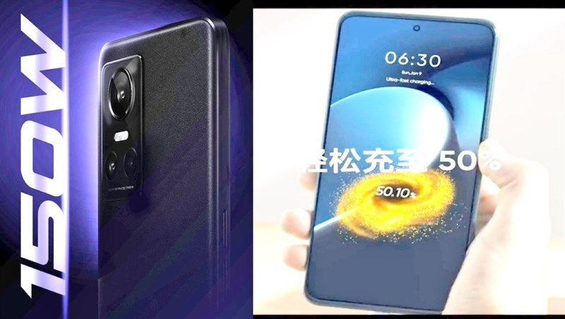 Realme GT Neo 3 chính thức được xác nhận tính năng sạc nhanh 150W, sạc 50% pin trong 5 phút