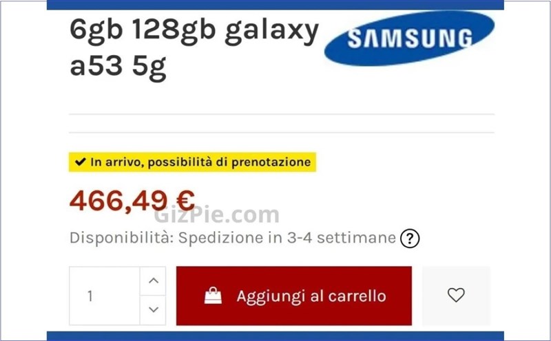 Đây có thể là giá bán Galaxy A53 Đây có thể là giá bán Galaxy A53