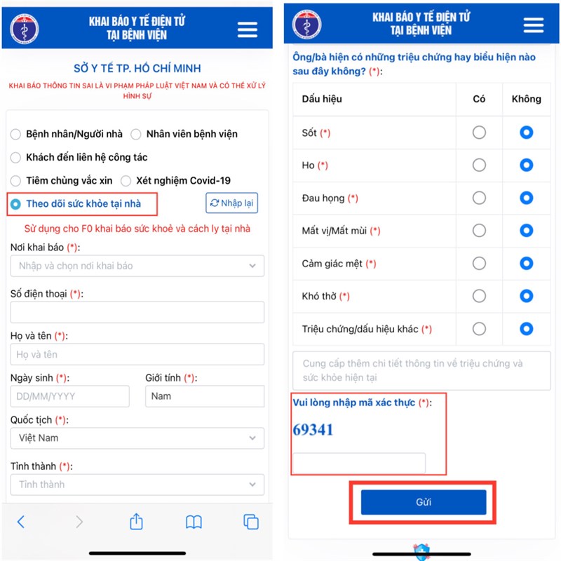 Cách khai báo F0 online Cách khai báo F0 online