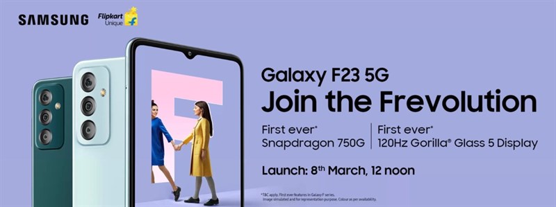 Galaxy F23 được xác nhận sẽ chính thức ra mắt tại Ấn Độ vào ngày 8/3