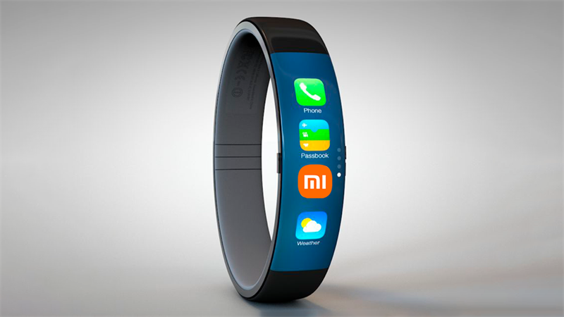 Hình ảnh concept Xiaomi Band có màn hình uốn cong