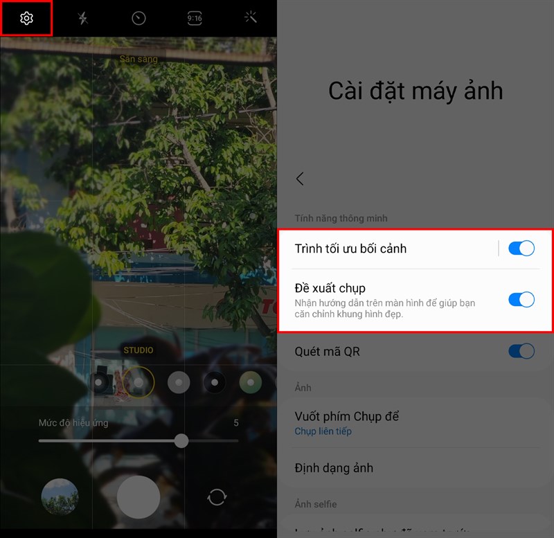 Chụp ảnh bằng điện thoại Samsung