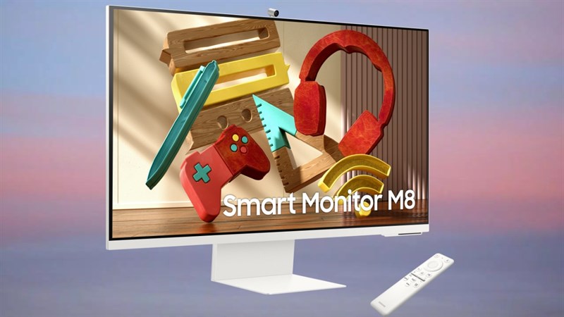 Màn hình thông minh Samsung Smart Monitor M8 và remote điều khiển từ xa IR