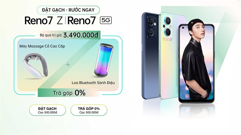 Chương trình đặt gạch OPPO Reno7 series tại Thế Giới Di Động.