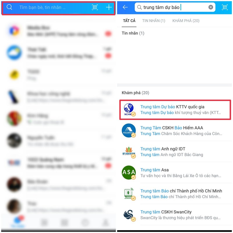 Cách theo dõi thông tin thiên tai bằng Zalo Cách theo dõi thông tin thiên tai bằng Zalo