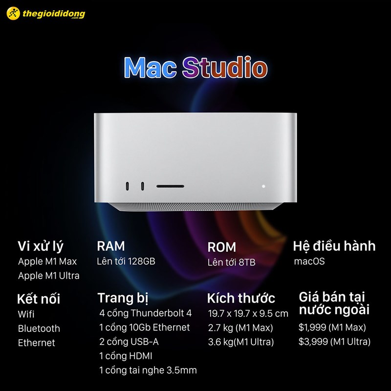 Mac Studio ra mắt: Phiên bản 'cá chép hóa rồng' của Mac Mini M1 Mac Studio ra mắt: Phiên bản 'cá chép hóa rồng' của Mac Mini M1