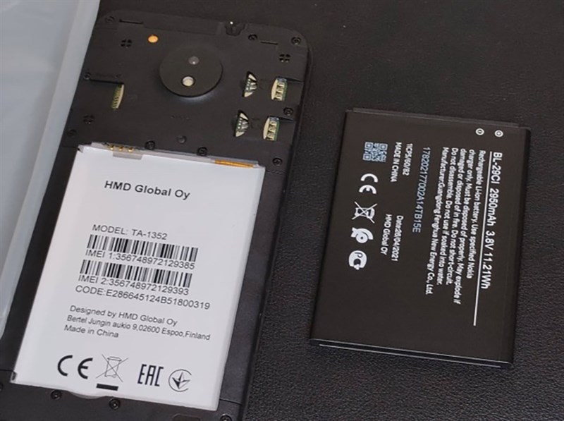 Nokia C22 Nokia C22 sẽ trang bị viên pin lớn hơn có thể tháo rời (ảnh minh họa: Nokia C20)