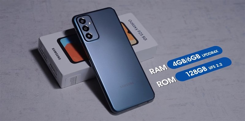 Galaxy F23 5G có bộ nhớ trong 128 GB Galaxy F23 5G có bộ nhớ trong 128 GB