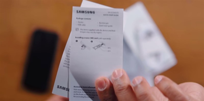 Phụ kiện đi kèm với Galaxy F23 5G Phụ kiện đi kèm với Galaxy F23 5G