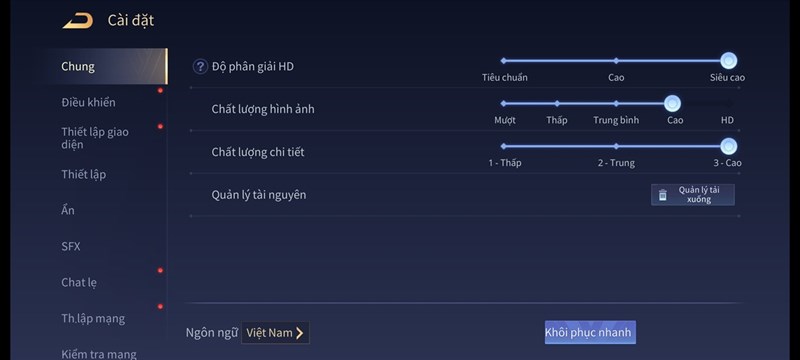 Thiết lập đồ họa trong game Liên Quân Mobile mà mình chỉnh với Redmi 10. Thiết lập đồ họa trong game Liên Quân Mobile mà mình chỉnh với Redmi 10.