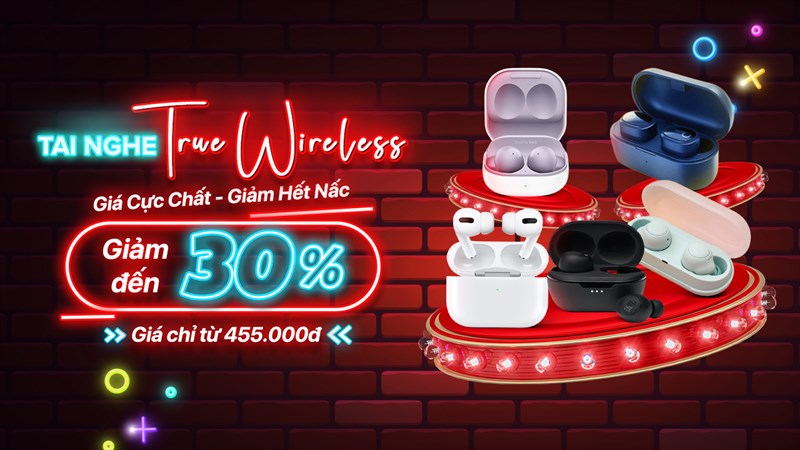Siêu sale tai nghe không dây: Giảm sốc đến 30%, giá rẻ bèo từ vài trăm Siêu sale tai nghe không dây: Giảm sốc đến 30%, giá rẻ bèo từ vài trăm