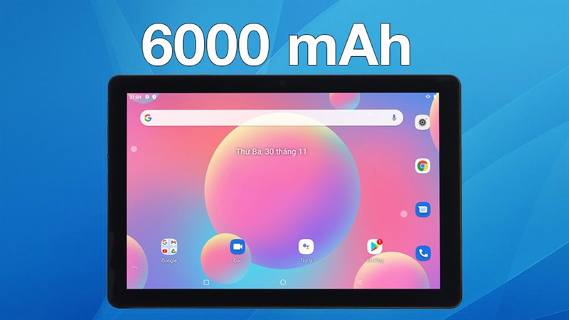 Viên pin 6.000 mAh giúp bạn thoải mái học 4-5 tiếng liên tục Viên pin 6.000 mAh giúp bạn thoải mái học 4-5 tiếng liên tục