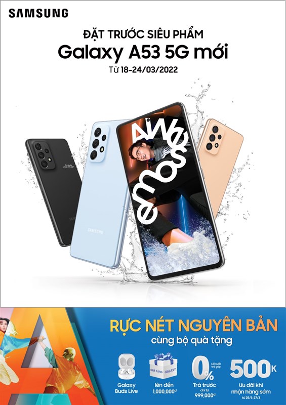 Chiêm ngưỡng vẻ đẹp của Galaxy Buds Live màu trắng tinh khôi, quà tặng khi đặt trước Galaxy A53 5G Chiêm ngưỡng vẻ đẹp của Galaxy Buds Live màu trắng tinh khôi, quà tặng khi đặt trước Galaxy A53 5G