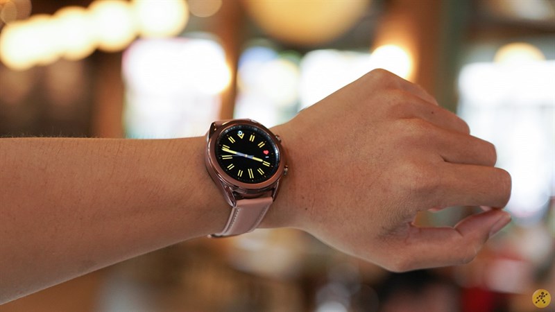 Đồng hồ thông minh Samsung Galaxy Watch 3 41mm thép vàng dây da Đồng hồ thông minh Samsung Galaxy Watch 3 41mm thép vàng dây da