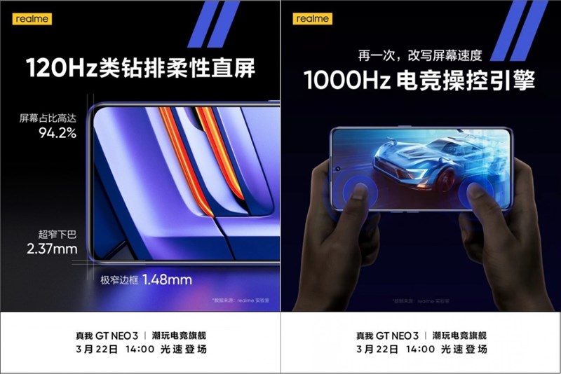 Realme GT Neo3 được xác nhận sở hữu màn hình 120Hz Realme GT Neo3 được xác nhận sở hữu màn hình 120Hz
