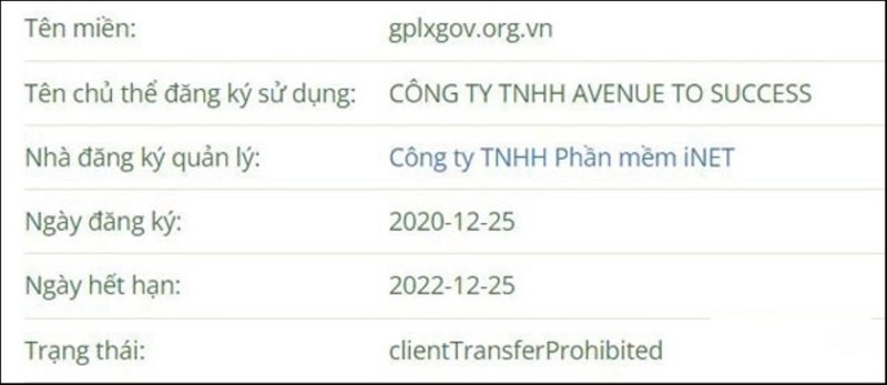 Phát hiện 3 website giả mạo trang thông tin điện tử Giấy phép lái xe Phát hiện 3 website giả mạo trang thông tin điện tử Giấy phép lái xe