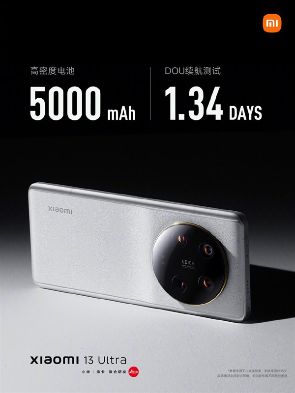 Dung lượng pin của chiếc điện thoại này là 5.000 mAh. Nguồn: Xiaomi.