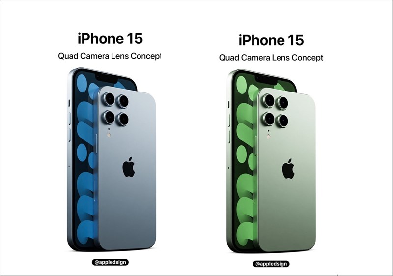 Concept iPhone 2023 với bốn camera mặt lưng