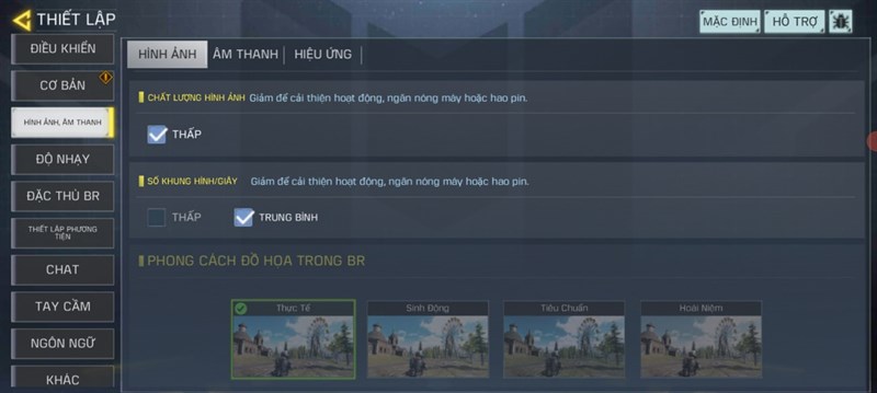 Thiết lập cấu hình game Call Of Duty trên Galaxy A13 Thiết lập cấu hình game Call Of Duty trên Galaxy A13