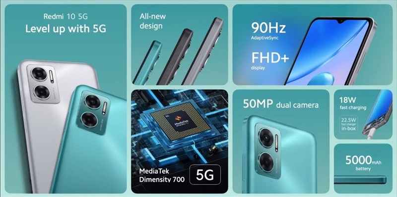 Redmi 10 5G cấu hình chip Dimensity 700