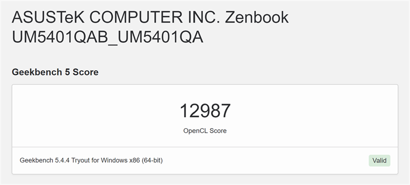 Điểm GeekBench 5 của ASUS ZenBook 14X OLED. Điểm GeekBench 5 của ASUS ZenBook 14X OLED.