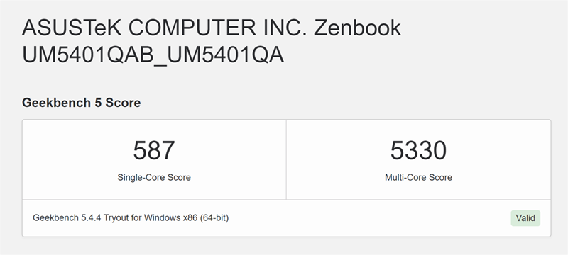 Điểm GeekBench 5 của ASUS ZenBook 14X OLED. Điểm GeekBench 5 của ASUS ZenBook 14X OLED.