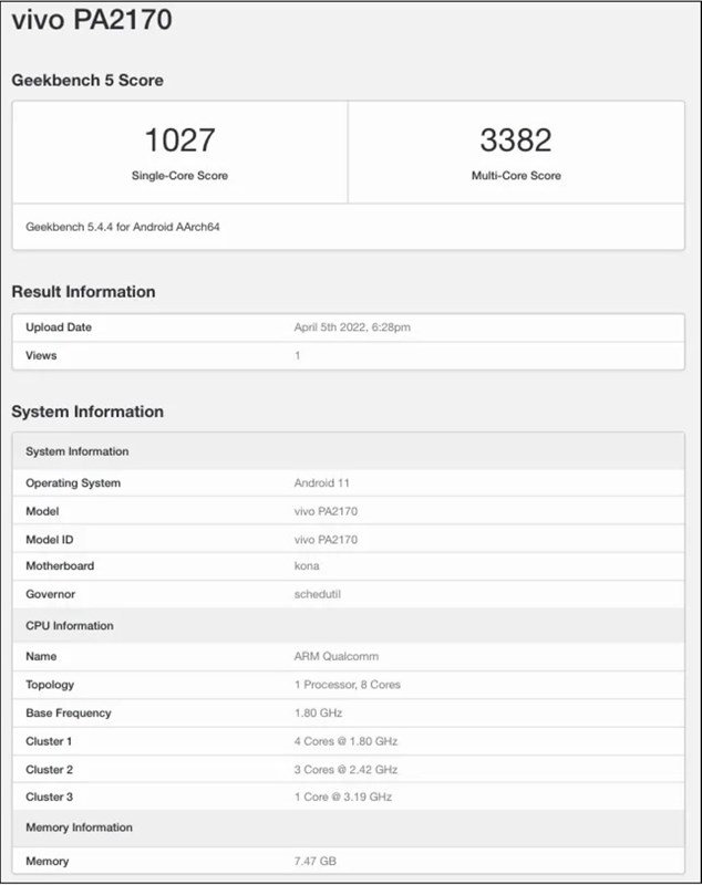 Vivo Pad với Snapdragon 870, RAM 8GB xuất hiện trên Geekbench trước khi ra mắt Vivo Pad với Snapdragon 870, RAM 8GB xuất hiện trên Geekbench trước khi ra mắt