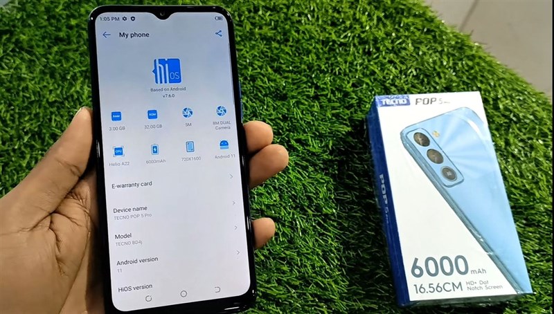 Trên tay Tecno POP 5 Pro: Giá 2.46* triệu, màn hình lớn, pin 6.000 mAh