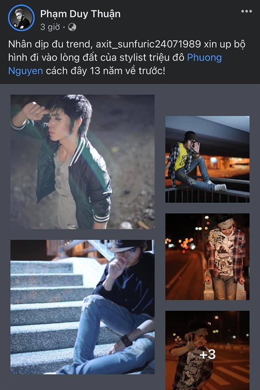 Nam ca sĩ Jun Phạm đăng tải hình ảnh hồi đó của mình lên trên tường nhà Facebook