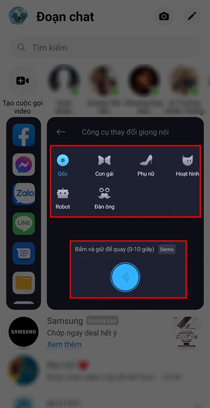 Cách đổi giọng nói khi gọi điện trên Messenger bằng điện thoại Xiaomi Cách đổi giọng nói khi gọi điện trên Messenger bằng điện thoại Xiaomi