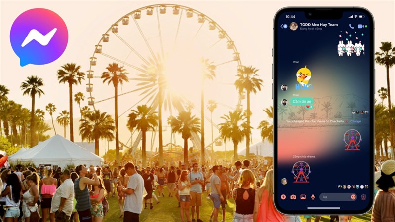 Cách thiết lập chủ đề Lễ hội Coachella trên Messenger