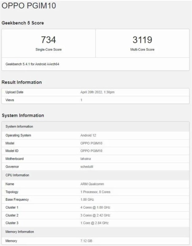 OPPO K10 Pro 5G xuất hiện trên Geekbench, chạy vi xử lý Snapdragon 888 và Android 12 OPPO K10 Pro 5G xuất hiện trên Geekbench, chạy vi xử lý Snapdragon 888 và Android 12