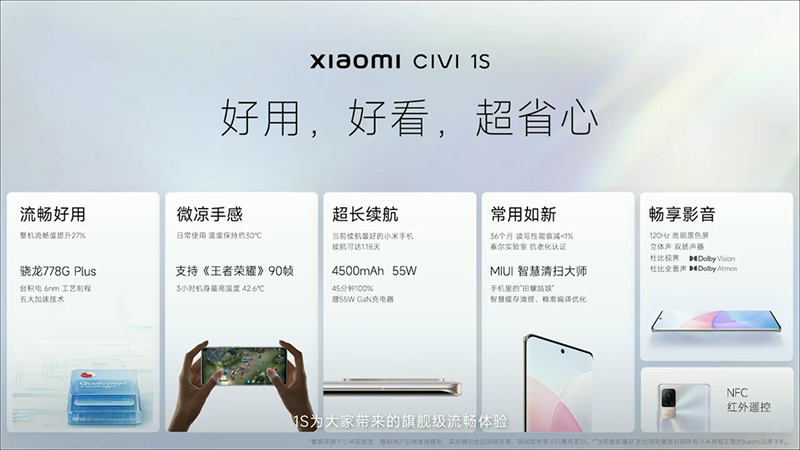 Xiaomi CIVI 1S cho thời lượng sử dụng lâu dài với pin 4.500 mAh Xiaomi CIVI 1S cho thời lượng sử dụng lâu dài với pin 4.500 mAh