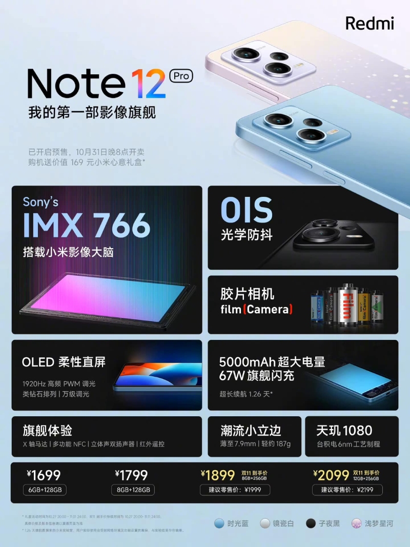 Redmi Note 12 Pro 5G giá bao nhiêu