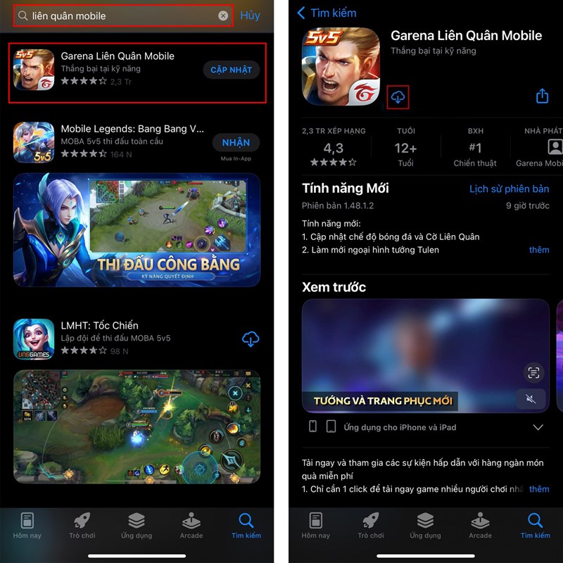 Lỗi cập nhật Liên Quân Mobile phiên bản mới Lỗi cập nhật Liên Quân Mobile phiên bản mới