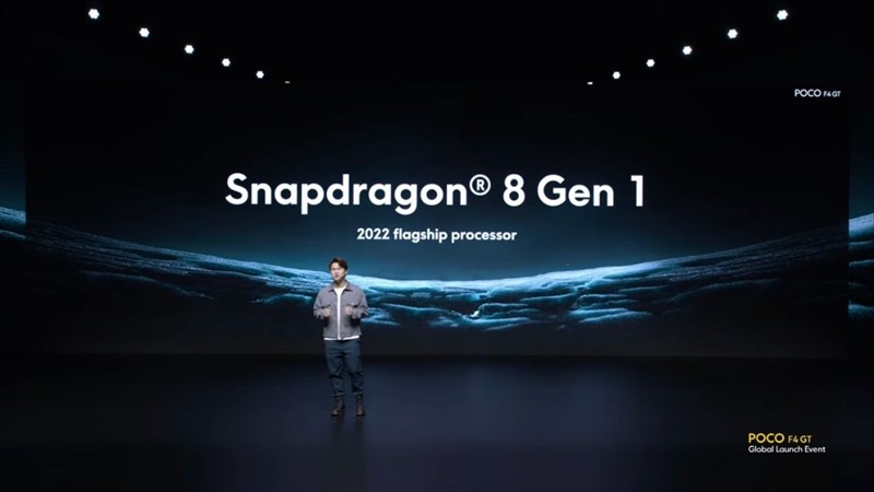 POCO F4 GT được cung cấp sức mạnh bởi vi xử lý Snapdragon 8 Gen 1. POCO F4 GT được cung cấp sức mạnh bởi vi xử lý Snapdragon 8 Gen 1.