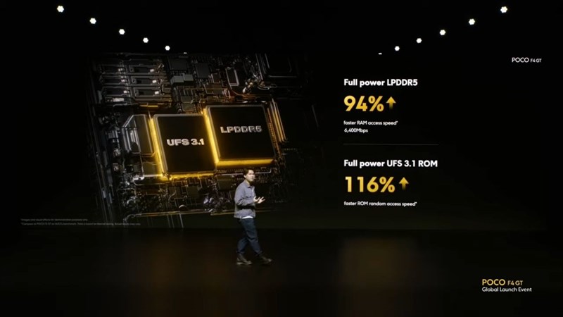 POCO F4 GT cũng được trang bị RAM LPDDR 5 với hai tùy chọn 8 GB và 12 GB và bộ nhớ trong UFS3.1 dung lượng 128 GB hoặc 256 GB. POCO F4 GT cũng được trang bị RAM LPDDR 5 với hai tùy chọn 8 GB và 12 GB và bộ nhớ trong UFS3.1 dung lượng 128 GB hoặc 256 GB.