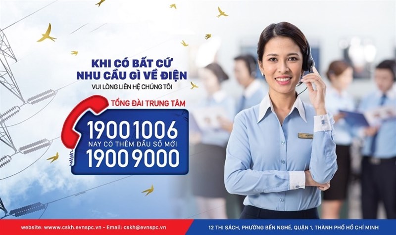 Hiện Tổng công ty Điện lực Miền Nam chỉ có 2 số tổng đài là: 19001006 và 19009000.