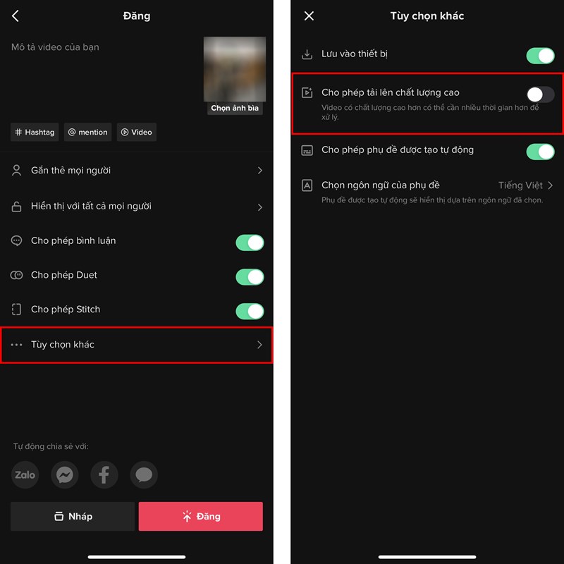 Cách đăng video chất lượng cao lên TikTok Cách đăng video chất lượng cao lên TikTok
