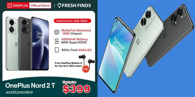 OnePlus Nord 2T lộ giá bán OnePlus Nord 2T lộ giá bán