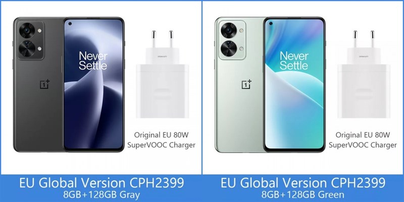 OnePlus Nord 2T được bán kèm với bộ sạc SuperVOOC 80 W OnePlus Nord 2T được bán kèm với bộ sạc SuperVOOC 80 W