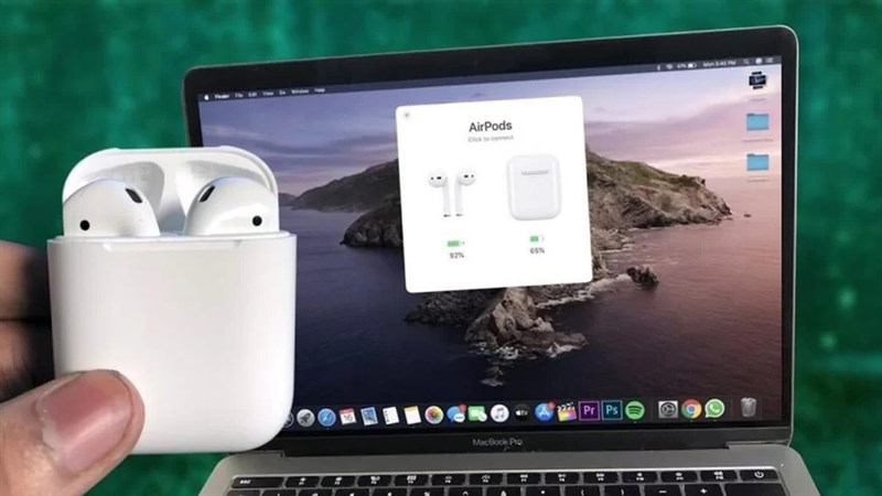 Airpods 2 có thể kết nối dễ dàng với laptop tương tự như những tai nghe bluetooth khác