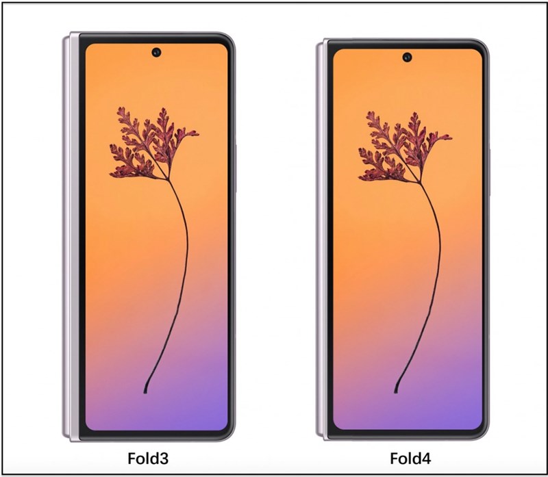 Màn hình phụ bên ngoài của Fold3 và Fold4 Màn hình phụ bên ngoài của Fold3 và Fold4