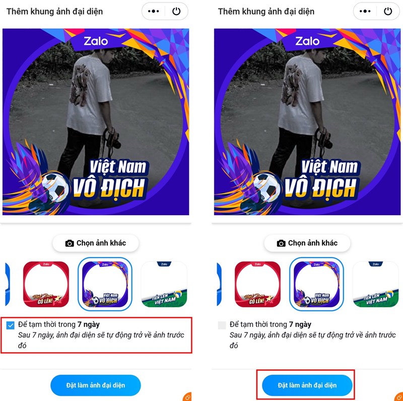 Cách thêm khung ảnh Sea Game 31 trong Zalo Cách thêm khung ảnh Sea Game 31 trong Zalo