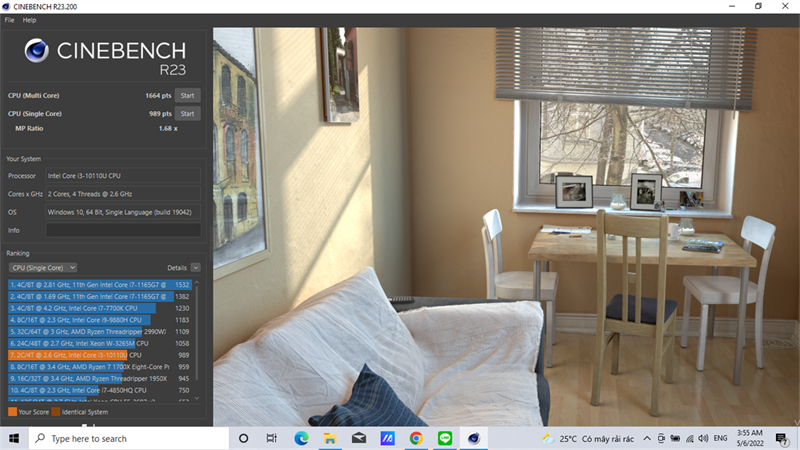 Điểm Cinebench R23 của ASUS ExpertBook P2451F. Điểm Cinebench R23 của ASUS ExpertBook P2451F.