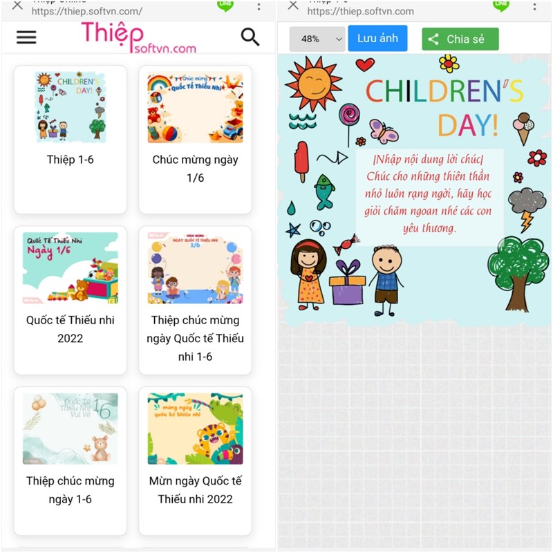 Cách tạo thiệp chúc mừng Quốc tế thiếu nhi trực tuyến gửi đến những em nhỏ
