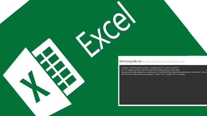 Cách lấy mã nhúng trong bảng tính Excel Cách lấy mã nhúng trong bảng tính Excel