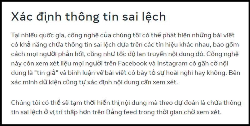 Facebook cung se phan tich hanh vi cua nguoi dung de xac minh thong tin